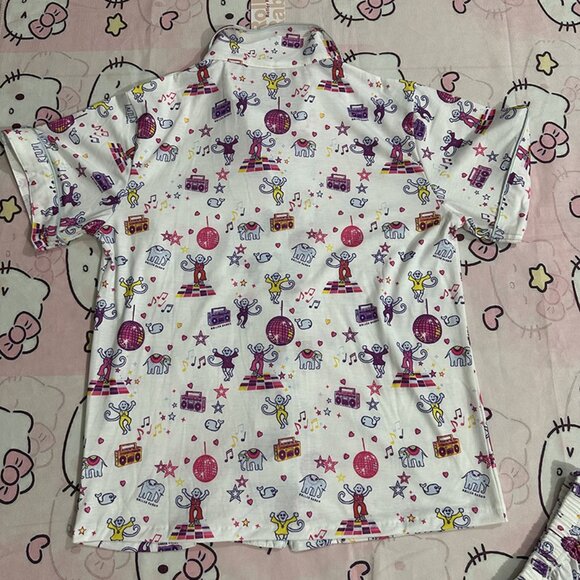 Roller Rabbit Party Print Pajama Set - Picture 4 of 6